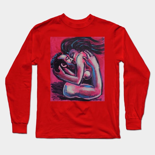 Lovers At Sunset 2 Long Sleeve T-Shirt by CarmenT